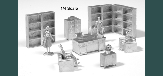 1/4" Scale Office Parts and Products for Architectural Models